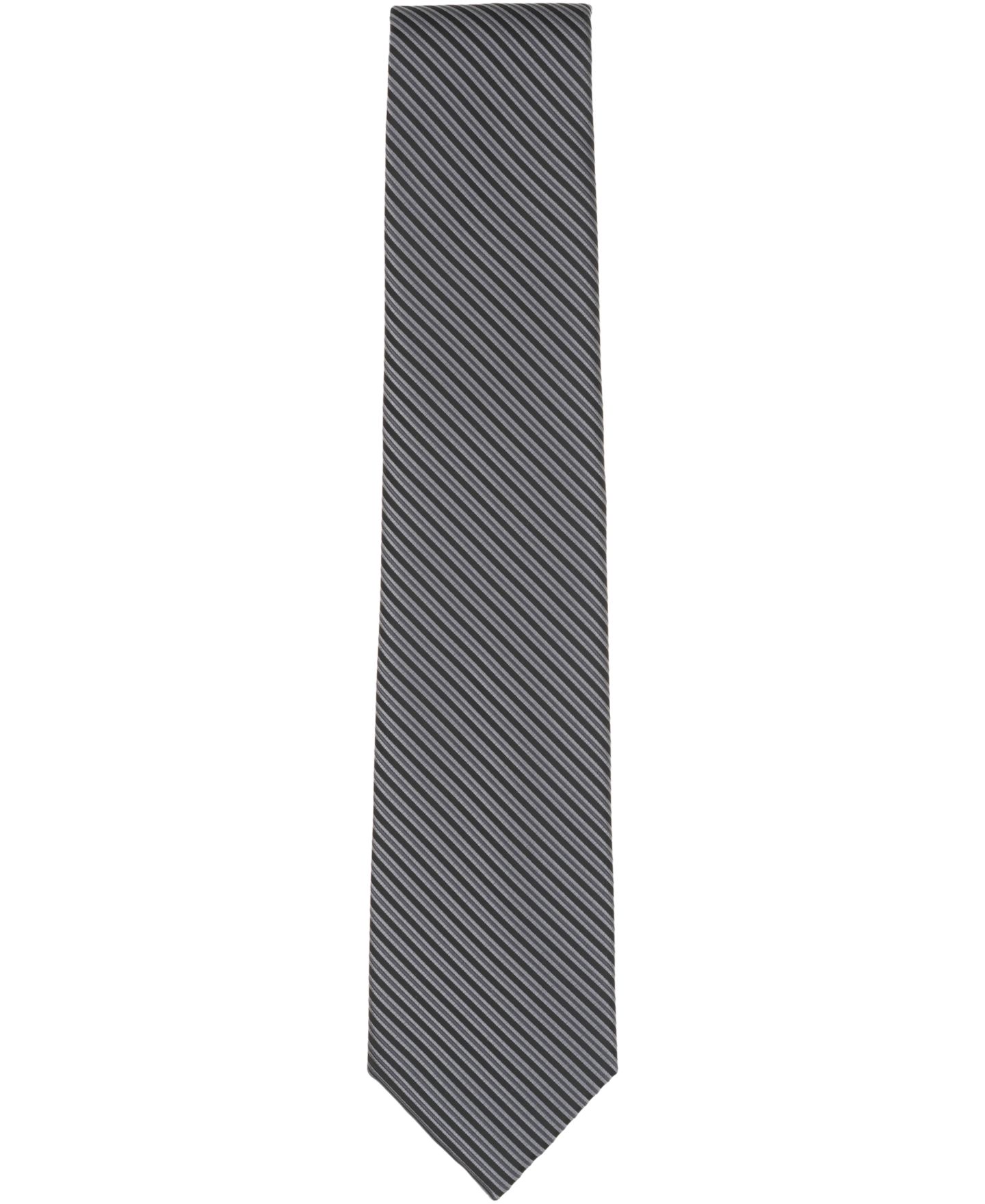 Мужской галстук Perry Ellis Fenwich в полоску, цвет: Чёрный — фото 2