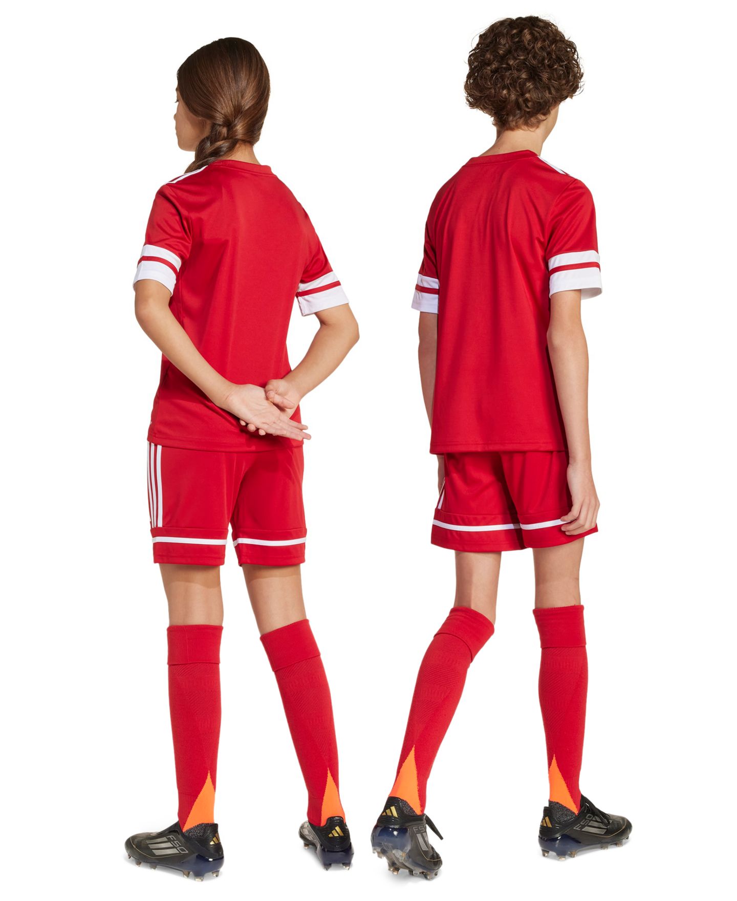 Детские шорты adidas Elastic Waist, цвет: Красный / Белый — фото 6