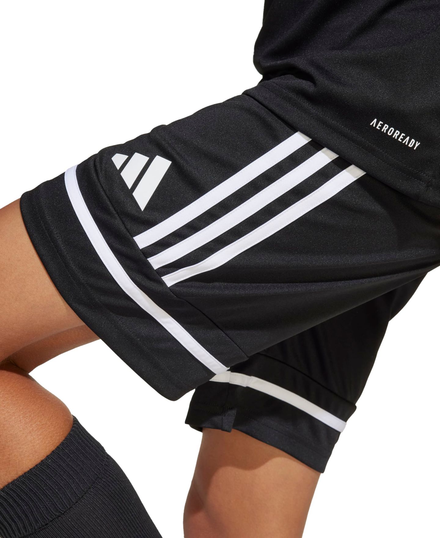 Детские шорты adidas Boys' and Girls' 6-20 Drawstring, цвет: Чёрный / Белый — фото 5
