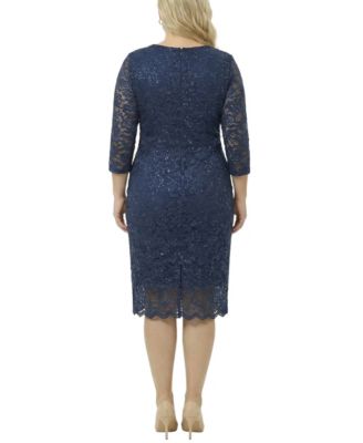 Plus Size Lace Sheath Dress