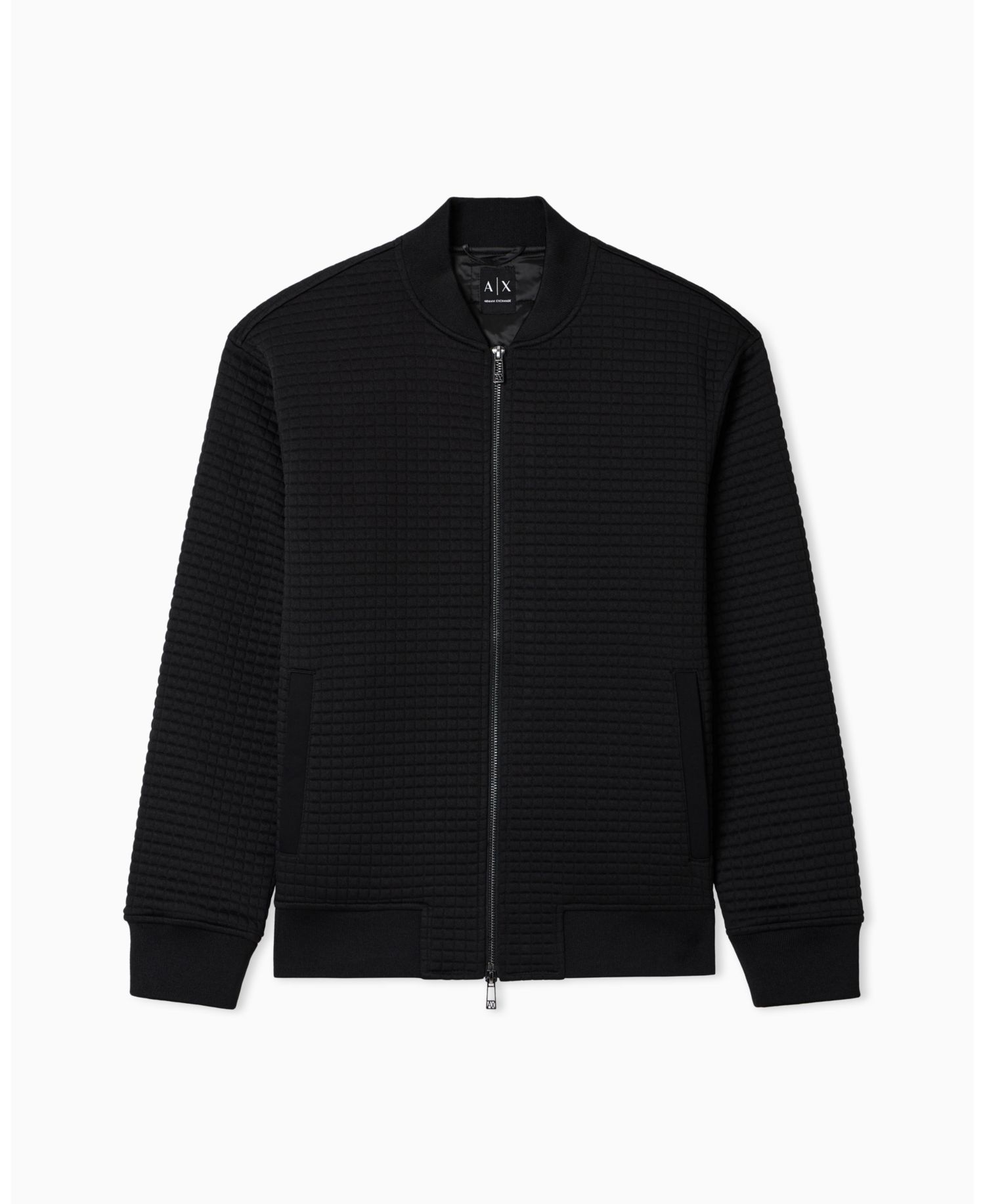 Men's Quilted Textured Bomber Jacket