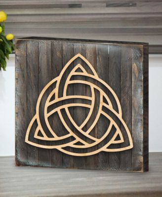 Celtic Spiral Wood Box Sign