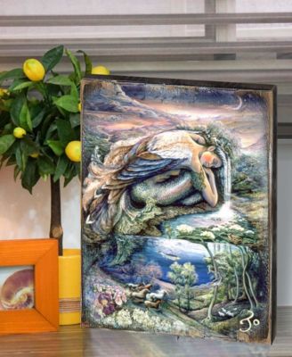 Mer Angel Wall Wooden Decor by Josephine Wall