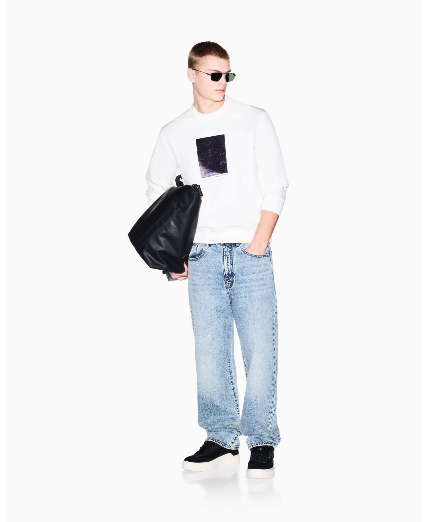 Men's Box Floral Crewneck Sweatshirt