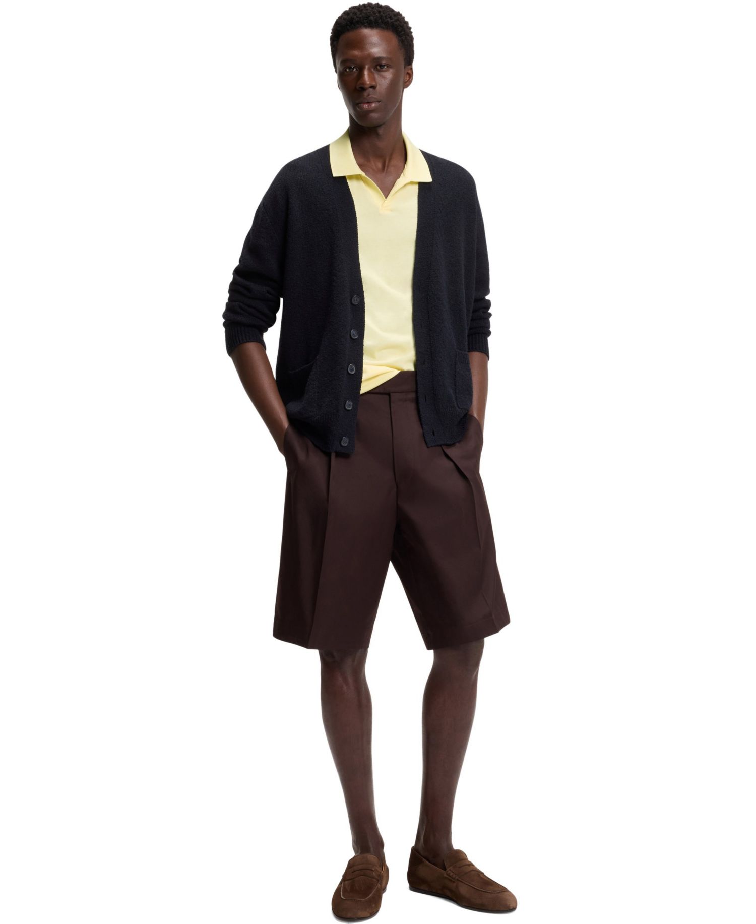 BECKHAM x BOSS Men's Cotton Silk Polo Shirt