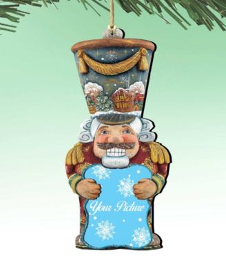 Nutcracker Picture Frame Ornament Set of 2