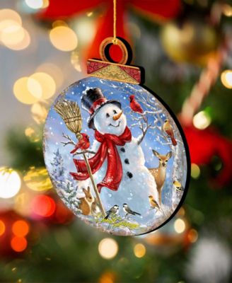 by Dona Gelsinger Frosty Forest Friends Ornament, Set of 2