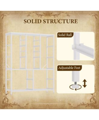 15 Drawer Dresser Unit, Chest of Drawers with Wood Tabletop & Metal Frame, Fabric Storage Organizer for Closet Bedroom Living Room