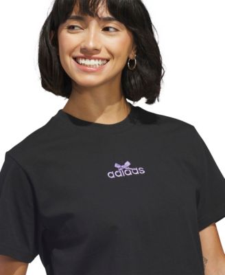 Women's Bow on Linear Logo Graphic T-Shirt