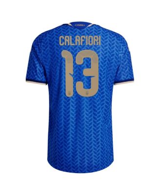 Men's Riccardo Calafiori Blue Italy National Team 2026 Home Authentic Jersey