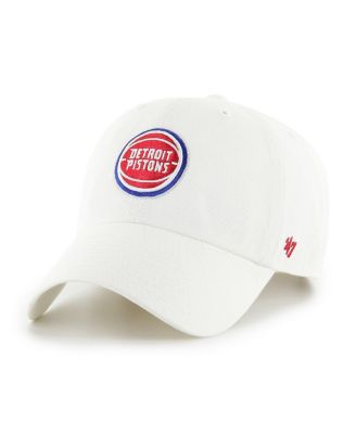 Men's White Detroit Pistons Clean Up Adjustable Hat