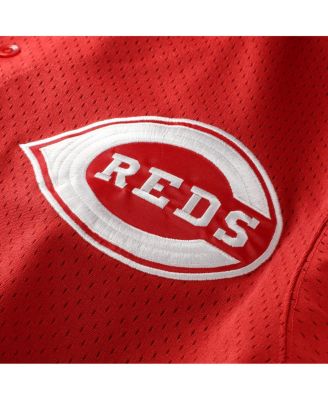 Men's Deion Sanders Red Cincinnati Reds Big & Tall Cooperstown Mesh Batting Practice Jersey