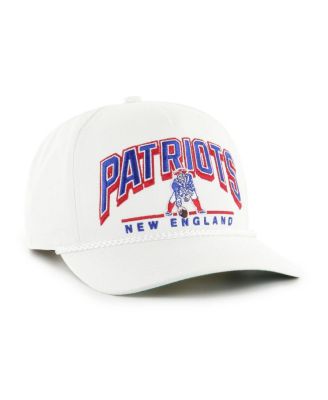 Men's White New England Patriots Coltrane Throwback Rope Hitch Adjustable Hat