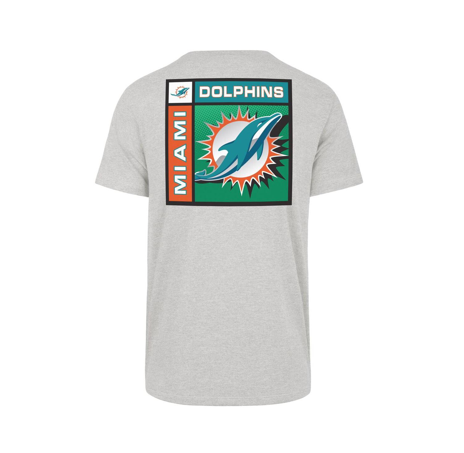 Men's Gray Miami Dolphins Chrome Plate Franklin T-Shirt