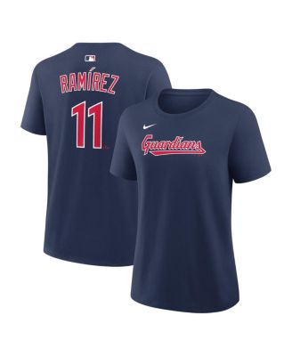 Women's Jos&eacute; Ramírez Navy Cleveland Guardians Name & Number T-Shirt