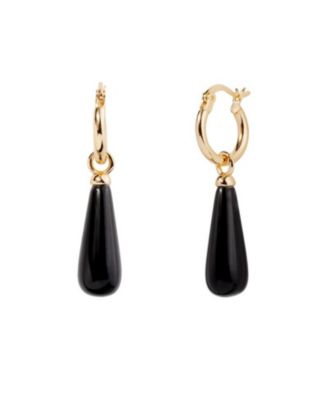 Belle Black Obsidian Hoops
