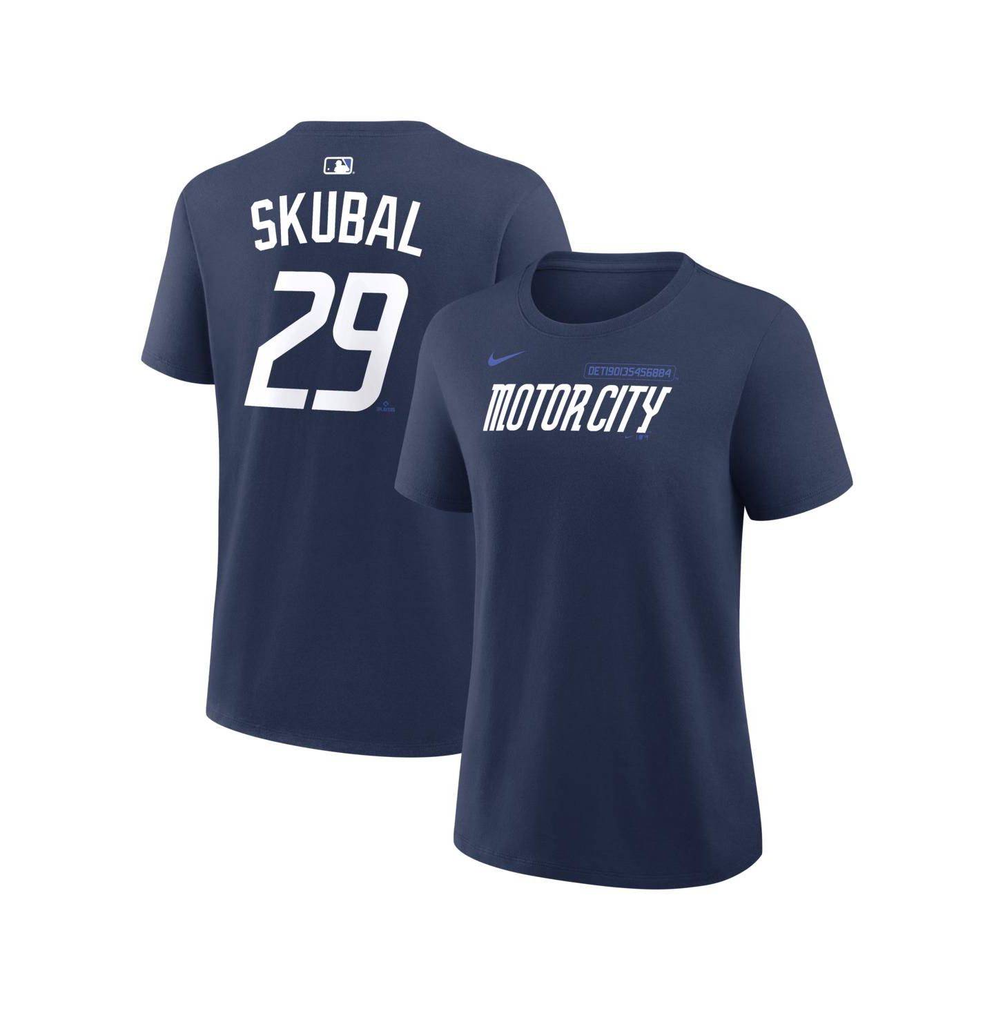 Женская футболка Nike Tarik Skubal Navy Detroit Tigers City Connect Name & Number — фото 1