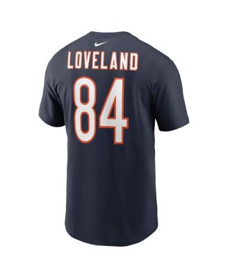 Men's Colston Loveland Navy Chicago Bears Name & Number T-Shirt