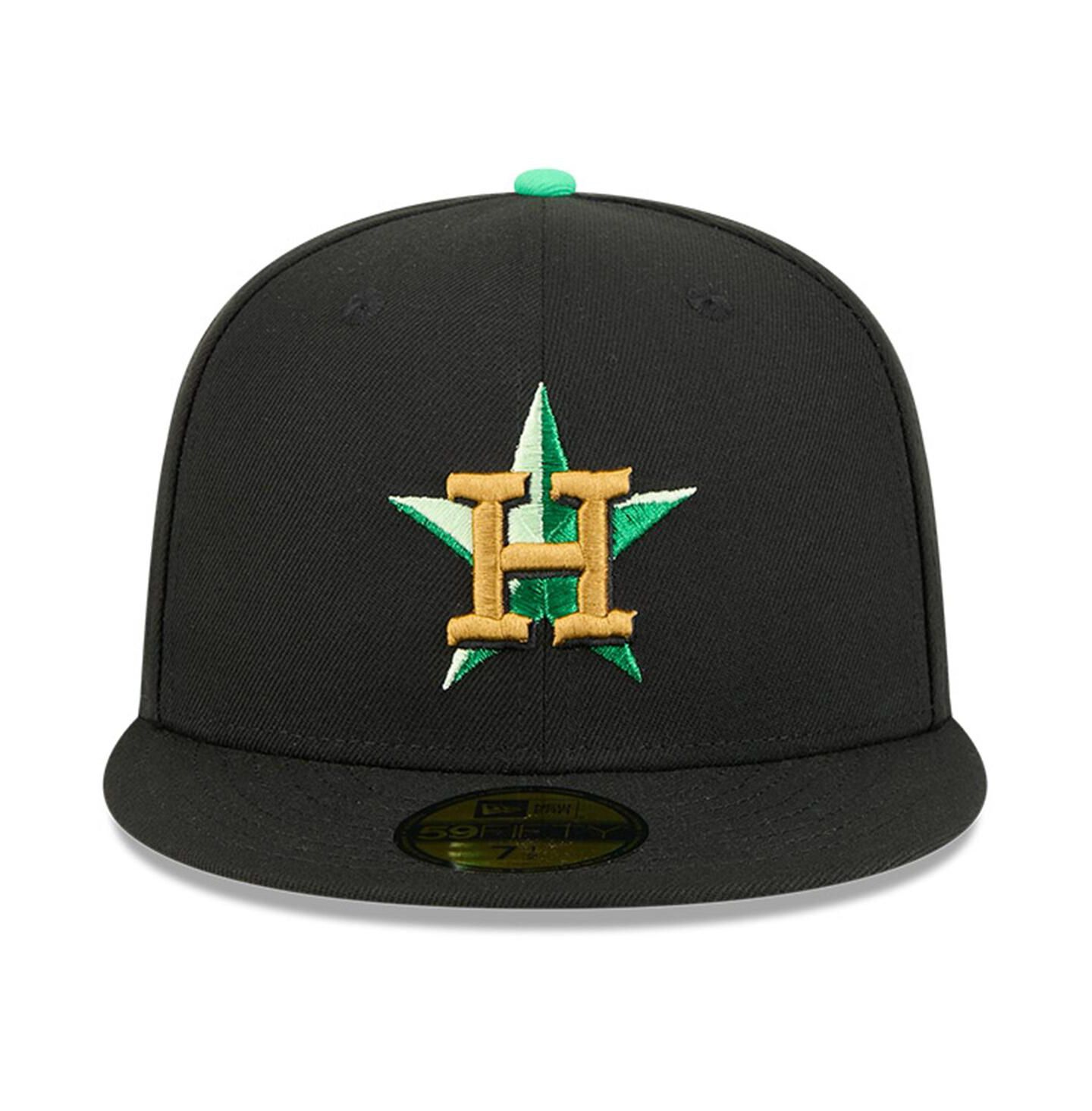 Мужская кепка New Era Black Houston Astros 2026 St. Patrick's Day 59FIFTY Fitted Hat — фото 2