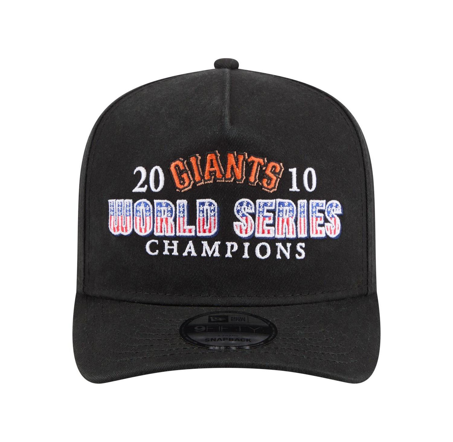 Men's Black San Francisco Giants 2010 World Series Champions Historic 9FIFTY A-Frame Snapback Hat