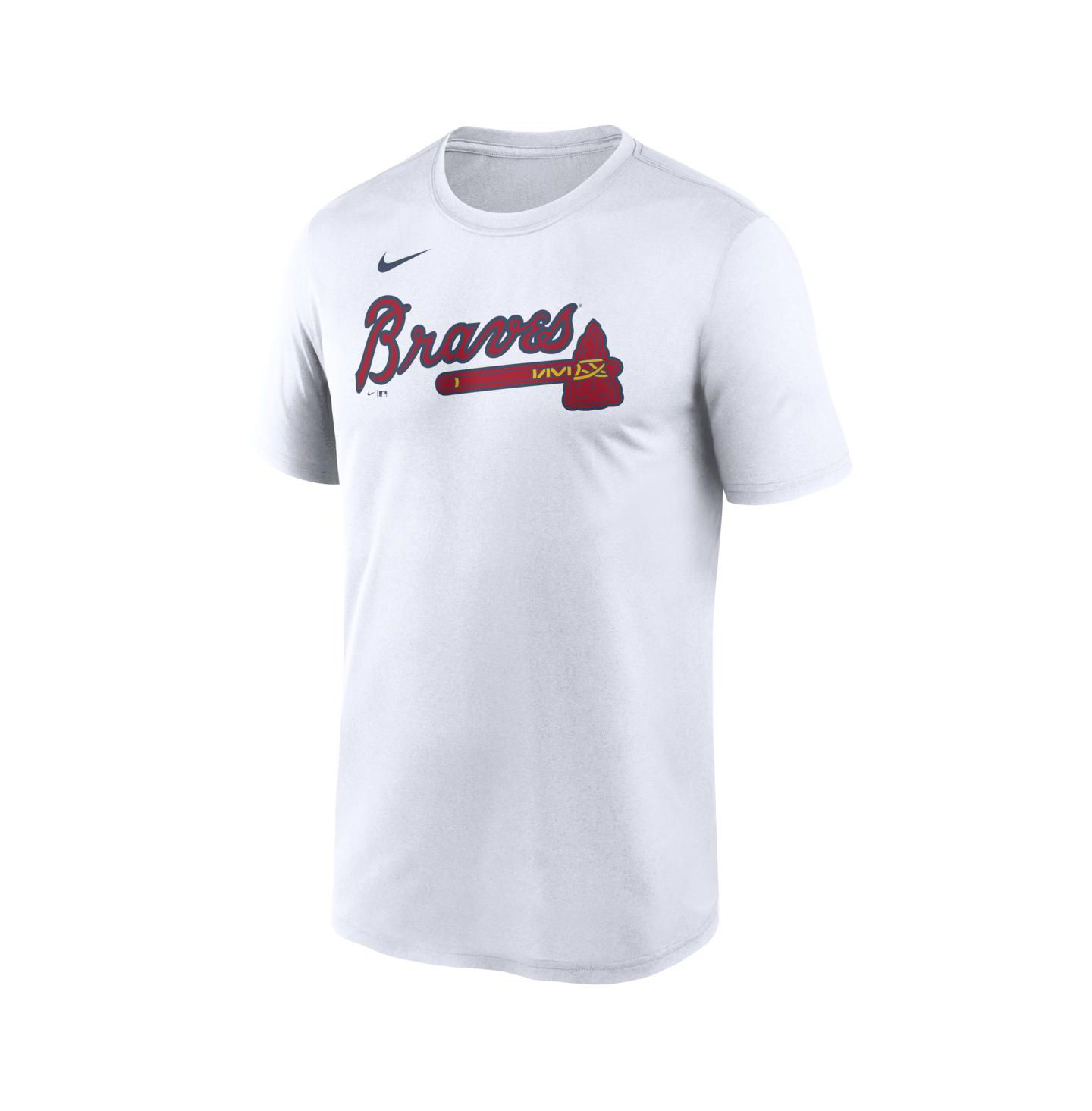 Мужская футболка Nike White Atlanta Braves New Legend Wordmark Dri-FIT — фото 2