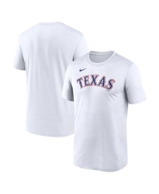 Men's White Texas Rangers New Legend Wordmark Dri-FIT T-Shirt