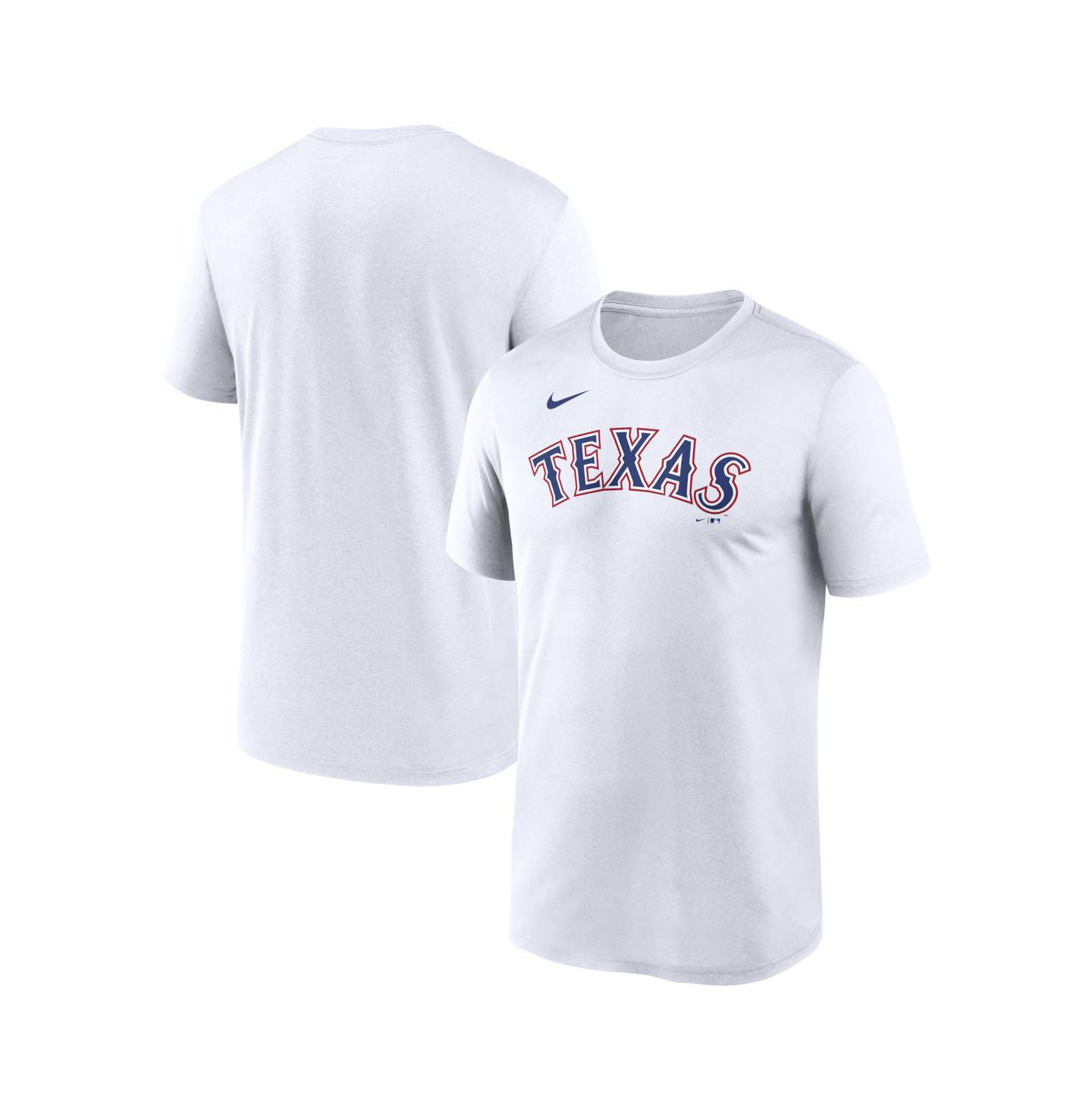 Мужская футболка Nike White Texas Rangers New Legend Wordmark Dri-FIT — фото 1