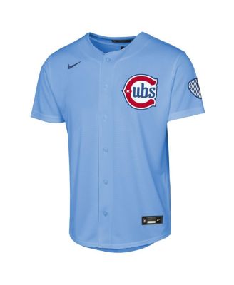 Big Boys and Girls Light Blue Chicago Cubs Alternate 2 Stadium Jersey