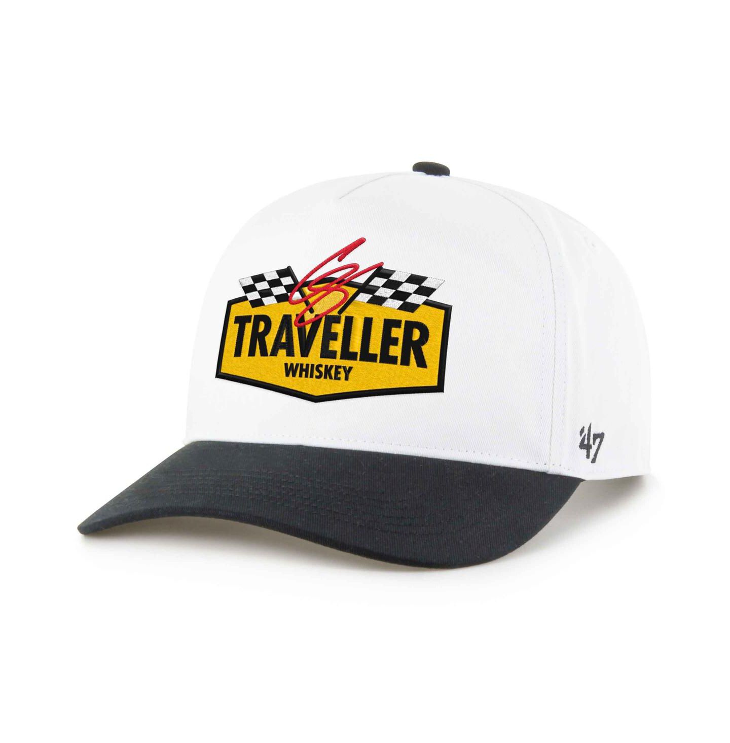 Мужская кепка '47 Brand White/Red Justin Allgaier Traveler Whiskey Two-Tone Hitch Adjustable Hat — фото 2