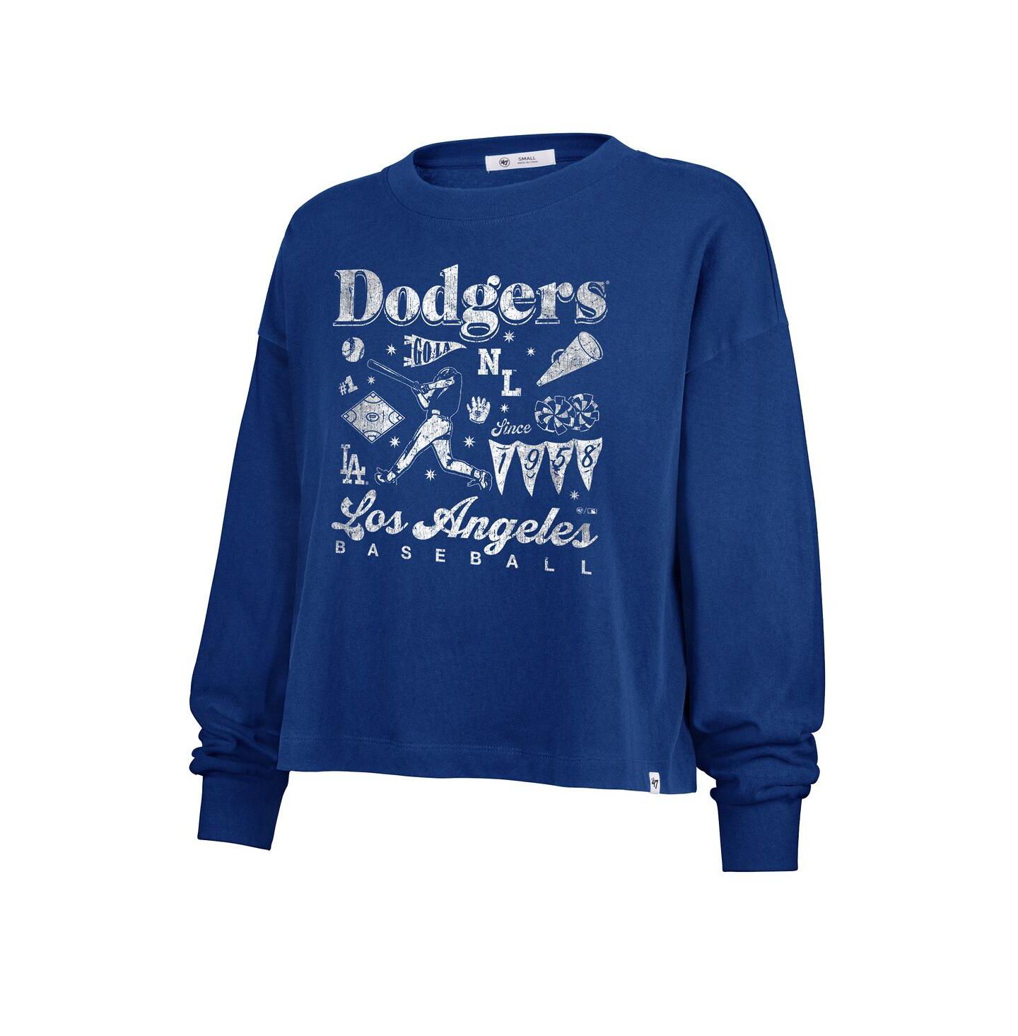 Женская футболка '47 Brand Royal Los Angeles Dodgers Team Collage Sydney Long Sleeve — фото 2