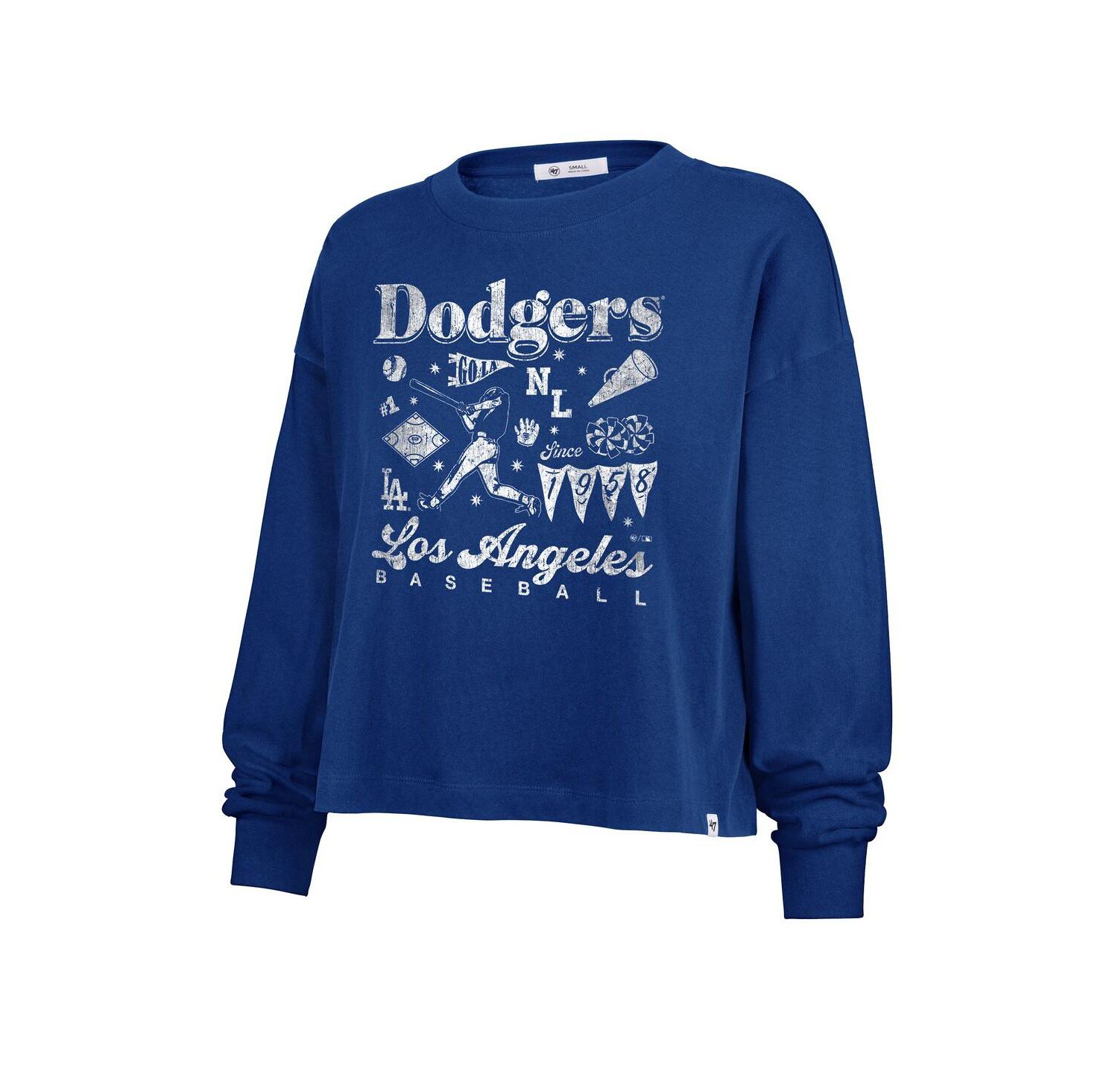 Women's Royal Los Angeles Dodgers Team Collage Sydney Long Sleeve T-Shirt