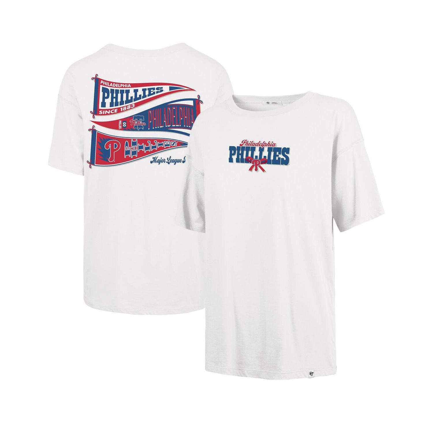 Women's Sand Philadelphia Phillies Bow Banner Sadie T-Shirt