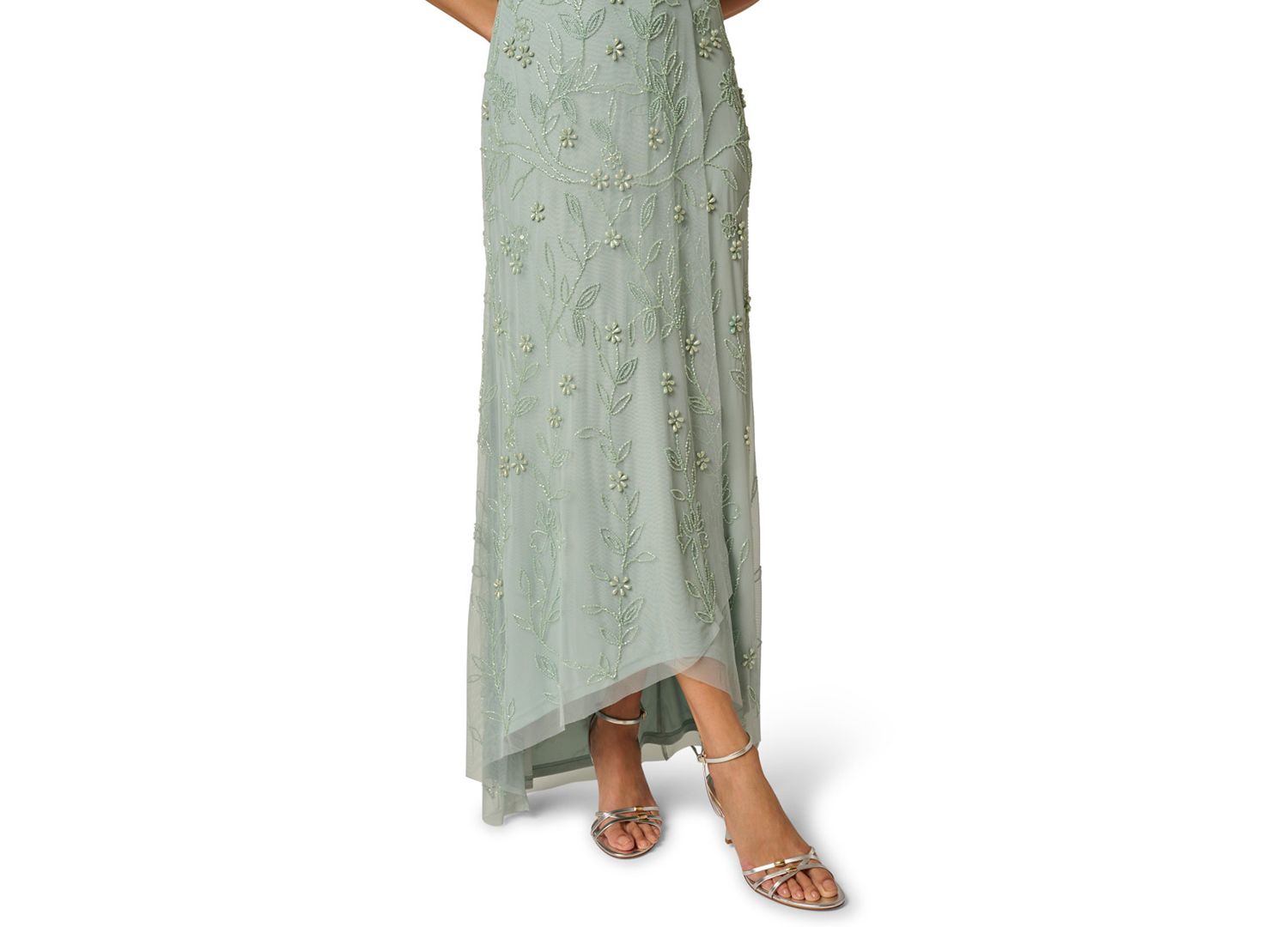 Women's Surplice V-Neck Bead Dress