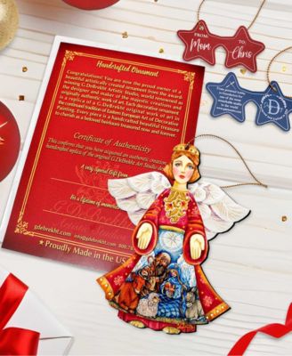 Guardian Angel Wood Ornament, Set of 3