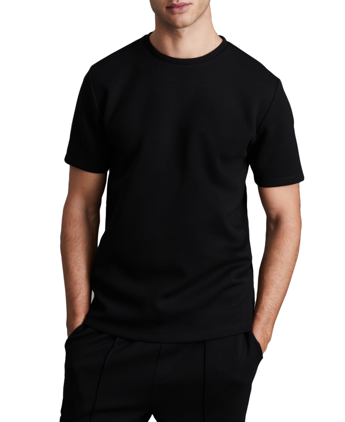 Reiss Men's Premium Interlock Crew-Neck T-Shirt
