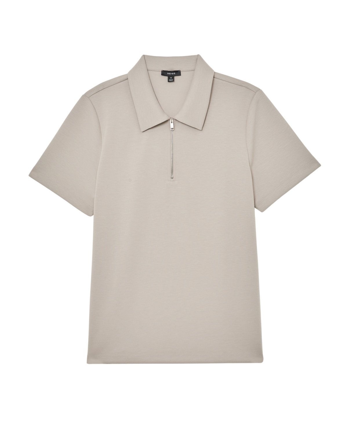 Reiss Men's Premium Interlock Half-Zip Polo Shirt