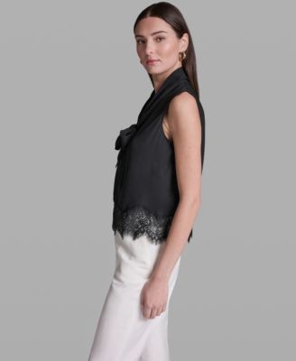 Women's Sleeveless Tie-Neck Top