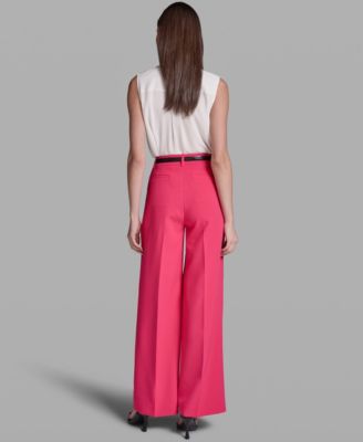 Women's Belted Wide-Leg Pants