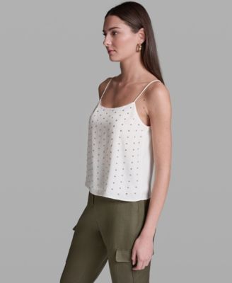 Women's Studded Scoop Neck Cami Top
