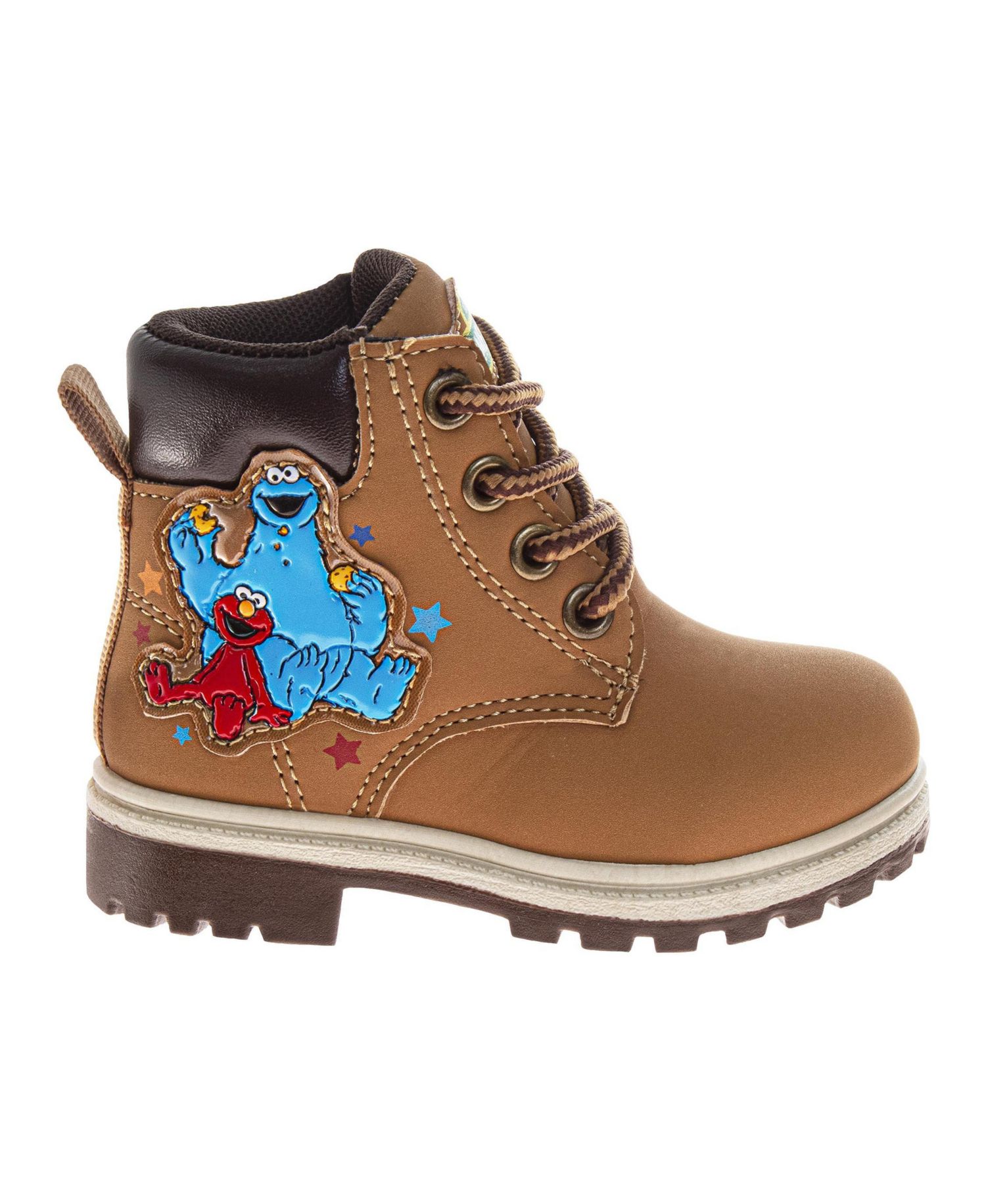 Elmo and Cookie Monster Toddler' Lace Up Boots (Toddler Sizes 5-10/Little Kids Sizes 11)