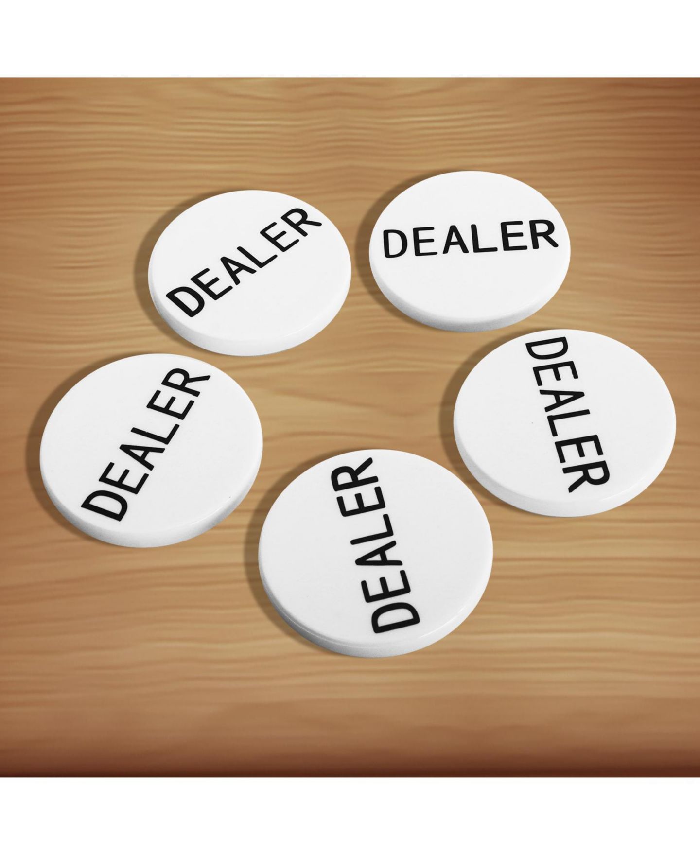 Детские игрушки GSE Games & Sports Expert Texas Hold'em Poker Dealer Button, 5-Piece Set, от 14 лет — фото 5