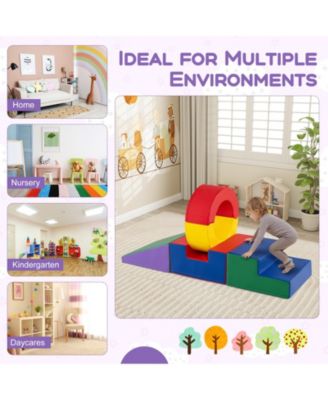 5-Piece Kids Climbing Toys with PU Leather Cover