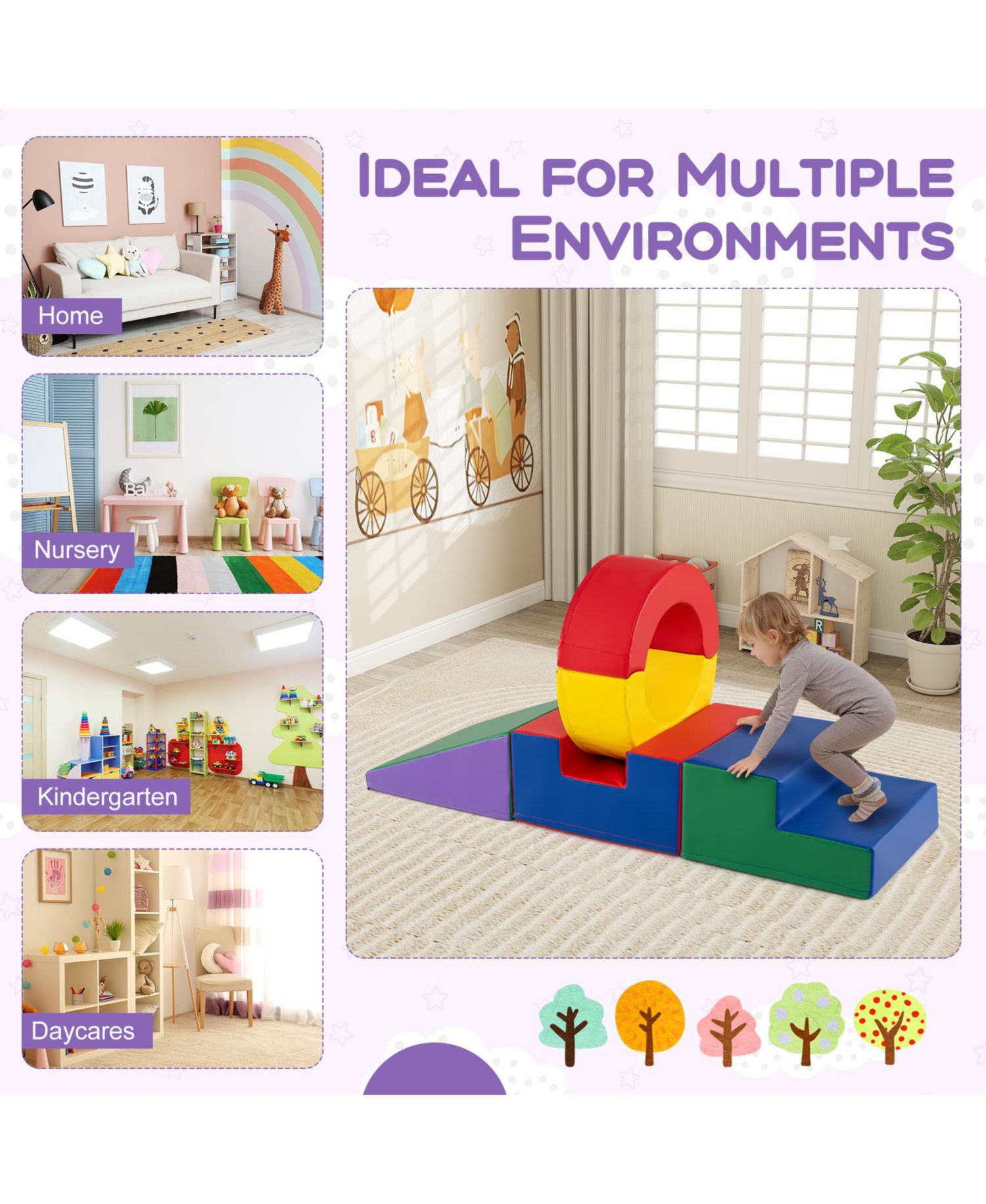 5-Piece Foam-Climbing Kids Toys, 5-Piece Set
