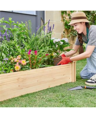 Wooden Raised Garden Bed Divisible Planter Box Wood