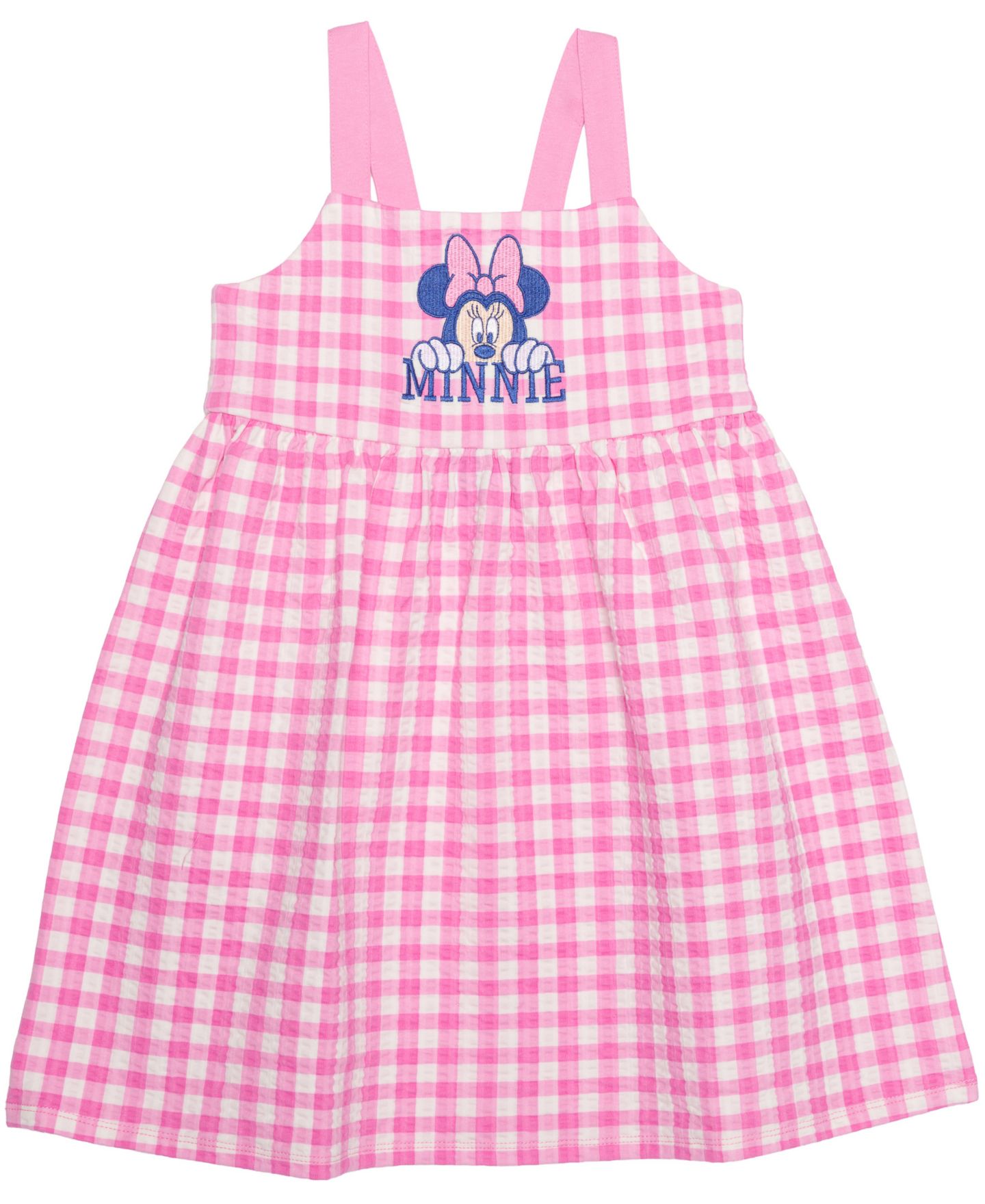 Детское платье Disney Minnie Mouse в клетку без рукавов, 2T-6X, цвет: Розовый — фото 1