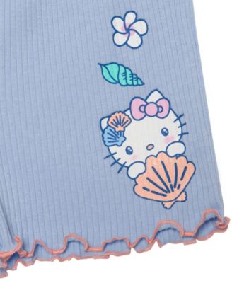 Girls' 2T-6X Hello Kitty Short-Sleeve T-Shirt and Shorts, 2-Piece Set