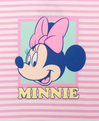 Girls' 2T-6X Minnie Mouse Stripe T-Shirt and Skirt, 2-Piece Set