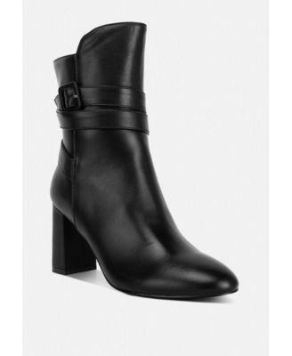 Cobra Womens Buckle Strap Embellished Ankle Boots