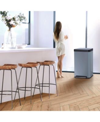 19 Gallon Large Kitchen Trash Can with Soft Close Lid, Liner-Free Stainless Steel Body