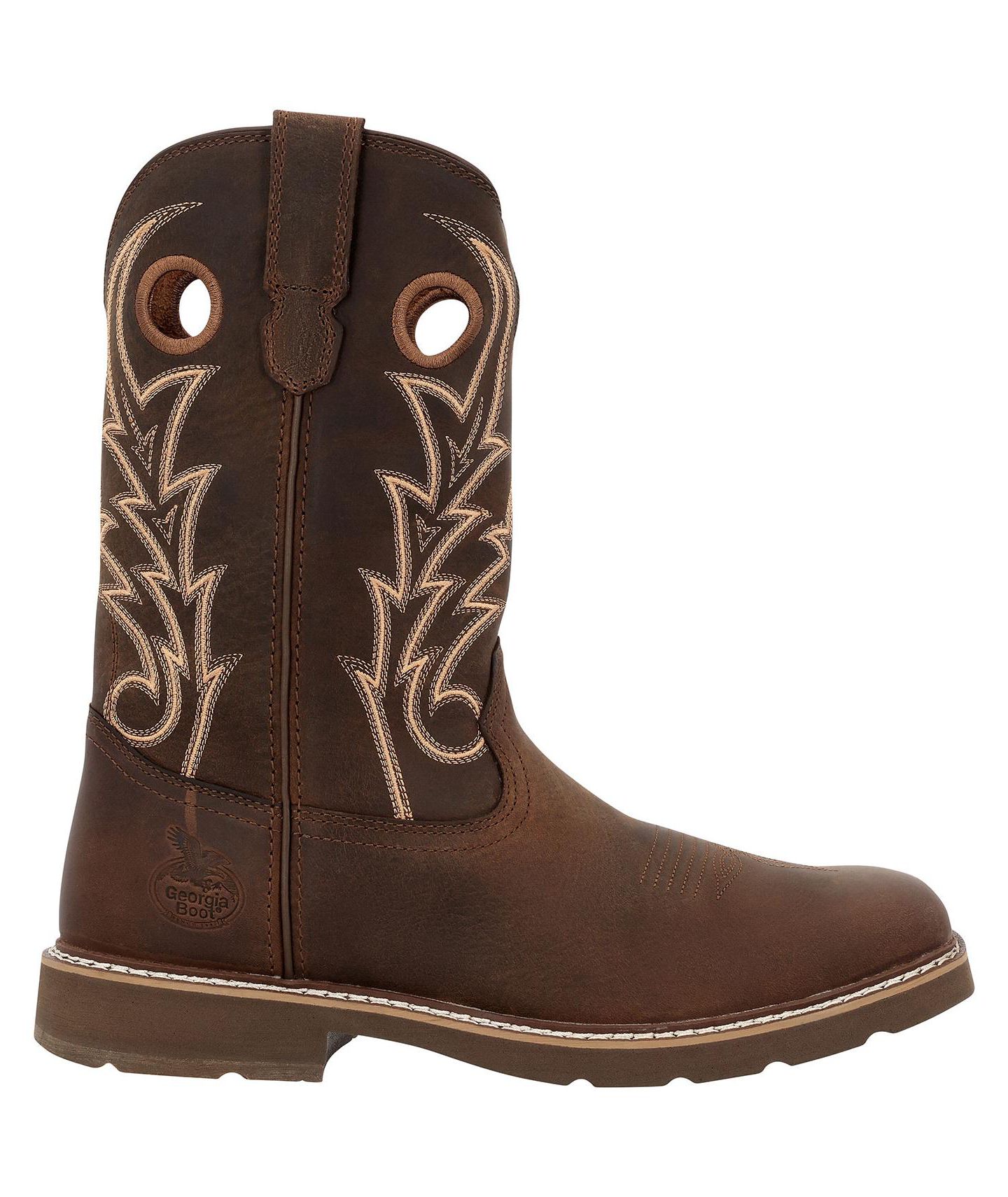 Мужские ботинки GEORGIA BOOT Core 37 11" Western Pull-On Work Boot, цвет: Коричневый — фото 8